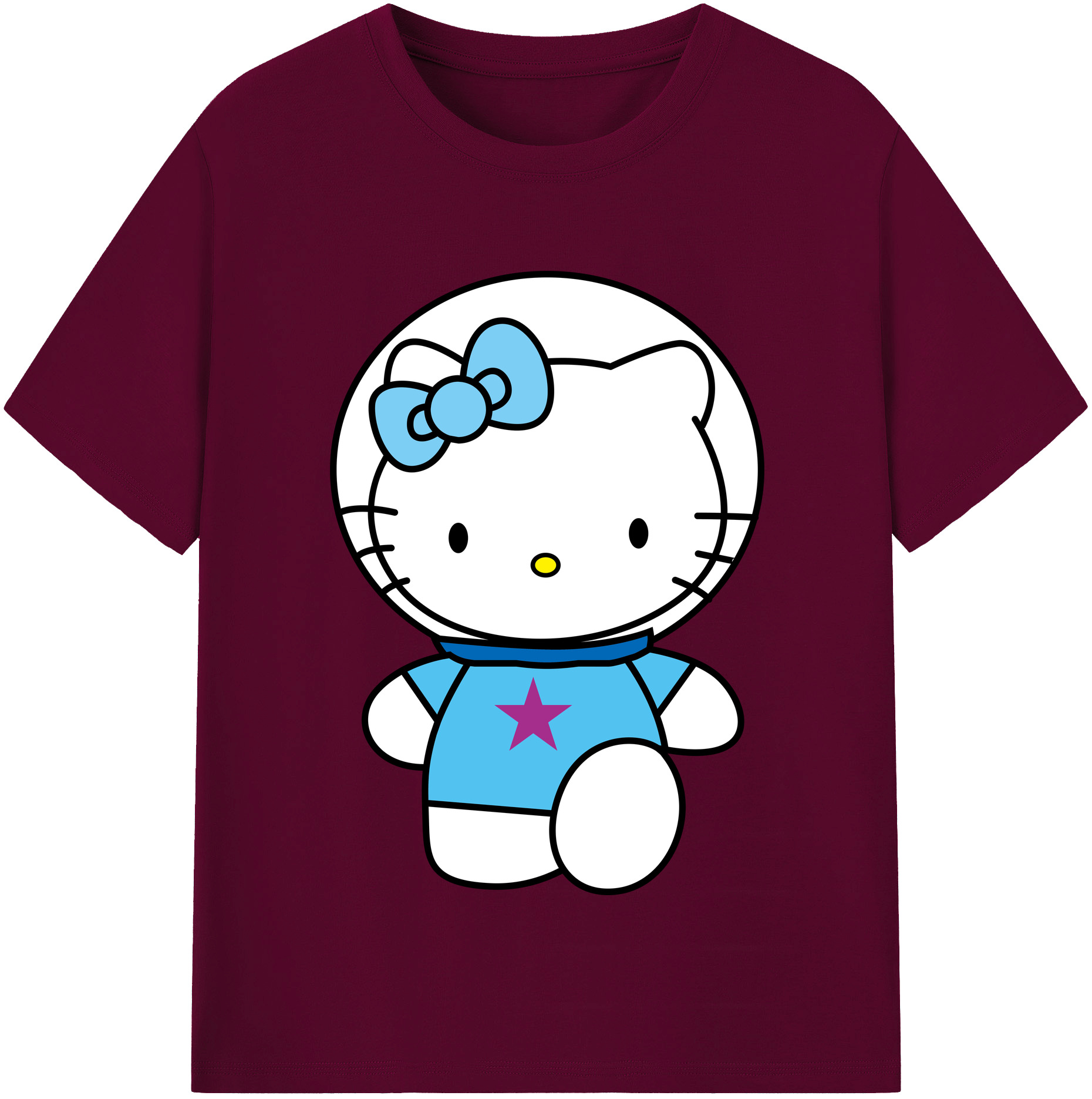 （画像用） Hello Kitty ハローキティ レディースカジュアルプリントTシャツ（綿100％）